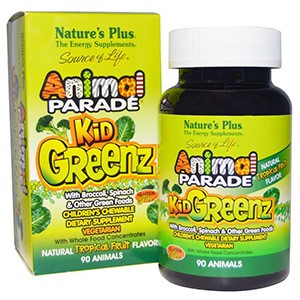 Nature's Plus, Источник жизни, Таблетки для детей в форме животных из зеленых овощей