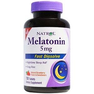 Natrol, Мелатонин, быстрорастворимый, клубника