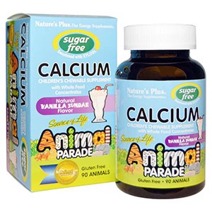 Nature's Plus, Источник Жизни, парад животных, кальций, без сахара, натуральный вкус ванильного мороженого