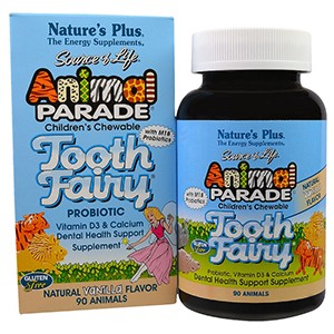 Nature's Plus, Source of Life, Animal Parade, Tooth Fairy, Детские жевательные таблетки