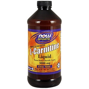 Now Foods, Спортивное питание, Жидкий L-карнитин, Тройная сила, Цитрусовый вкус, 3000 мг