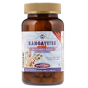 Solgar, Kangavites, полноценный детский комплекс с витаминами и минералами, со вкусом ягод