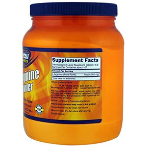 Now Foods, Для спортсменов, Порошок L-аргинина