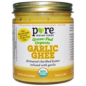 Pure Indian Foods, Выращено органически Гхи с чесноком