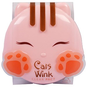Tony Moly, Cat's Wink, Матирующая компактная пудра, Светло-бежевый оттенок