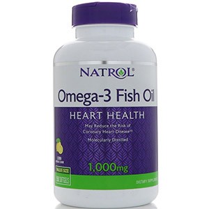 Natrol, Рыбий жир Омега-3, натуральный лимонный вкус