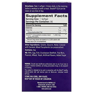 Natrol, Tonalin с содержанием сопряженной линолевой кислоты (CLA) с сафлоровым маслом