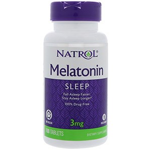 Natrol, Мелатонин, постепенного высвобождения, 3 мг
