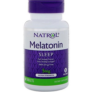 Natrol, Мелатонин, Экстра сила, 5 мг