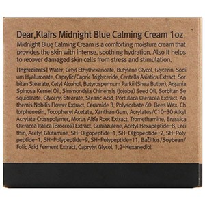 Dear, Klairs, Успокаивающий голубой крем Midnight Blue