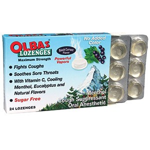 Olbas Therapeutic, Пастилки с маслом олбас со вкусом черной смородины, Без сахара
