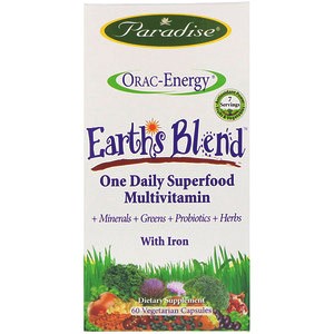 Paradise Herbs, Энергия ORAC, Earth's Blend, ежедневный сверхпитательный мультивитамин