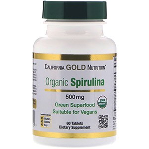 California Gold Nutrition, CGN, Органическая спирулина