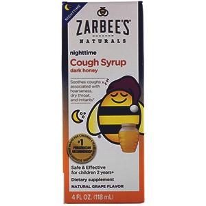 Детский ночной сироп от кашля с мелатонином от компании Zarbee's