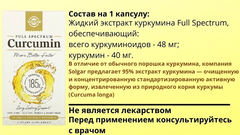 Состав комплекса с куркумином