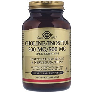 Solgar, Choline/Inositol, 100 капсул