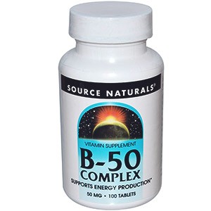 Source Naturals, Комплекс витаминов группы B-50, 50 мг, 100 таблеток