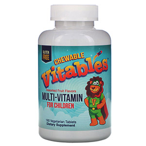 Vitables, Мультивитамины для детей, фруктовое ассорти, 180 вегетарианских таблеток