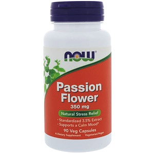 Now Foods, Пассифлора, 350 мг, 90 растительных капсул