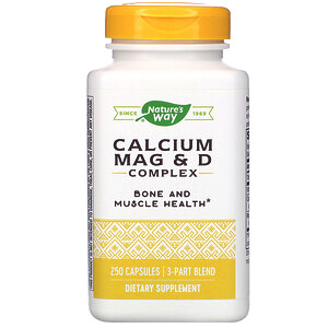 Nature's Way, Комплекс с кальцием, магнием и витамином D, 250 капсул