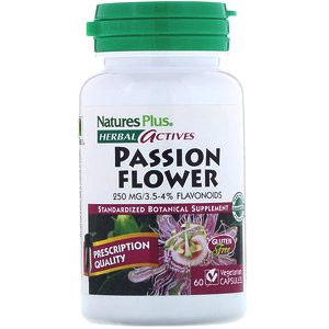 Nature's Plus, Растительная активность, пассифлора, 250 мг, 60 вегетарианских капсул