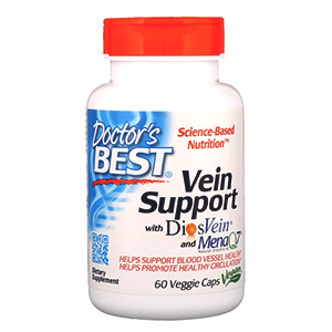 Doctor's Best, Поддержка для вен с DiosVein и MenaQ7