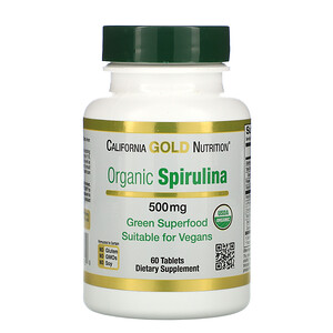 California Gold Nutrition, Organic Spirulina, USDA Organic, 500 mg