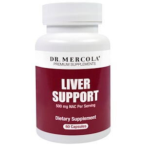 Dr. Mercola, пищевая добавка с ацетилцистеином для здоровья печени