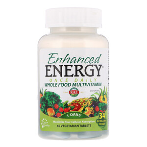 KAL, Enhanced Energy, мультивитамины из цельных продуктов