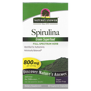 Nature's Answer, Спирулина, 800 мг