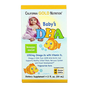 California Gold Nutrition, Baby's DHA, Omega-3s with Vitamin D3, 1050