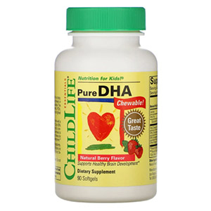 ChildLife, Pure DHA, Natural Berry Flavor, 90 Softgels