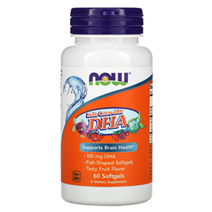Now Foods, Kid's Chewable DHA, Tasty Fruit Flavor, 60