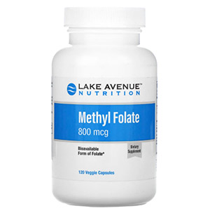Lake Avenue Nutrition, Метилфолат, 800 мкг, 120