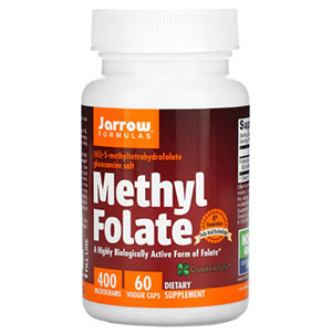 Jarrow Formulas, Метилфолат, 400 мкг, 60
