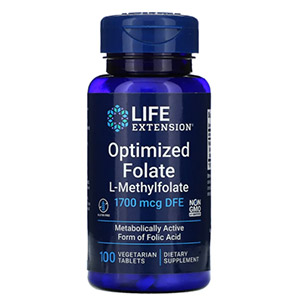 Life Extension, оптимизированный фолат, 1000 мг, 100