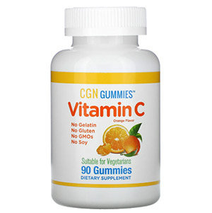 California Gold Nutrition, жевательные конфеты с витамином C, натуральный апельсиновый вкус, без желатина