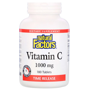 Natural Factors, Витамин C, с медленным высвобождением, 1000 мг