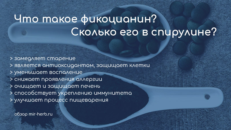 Фикоцианин в спирулине