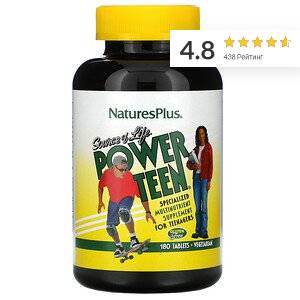 Nature's Plus, Source of Life, Power Teen, питательная добавка для подростков