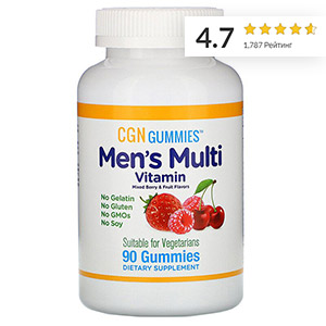California Gold Nutrition, Жевательные пастилки с поливитаминами для мужчин