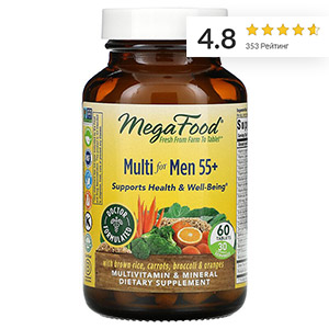 MegaFood, Multi for Men 55+, мультивитамины для мужчин старше 55 лет