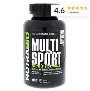 NutraBio Labs, MultiSport, добавка для мужчин
