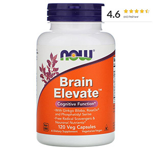Now Foods, Brain Elevate, поддержка здоровья мозга